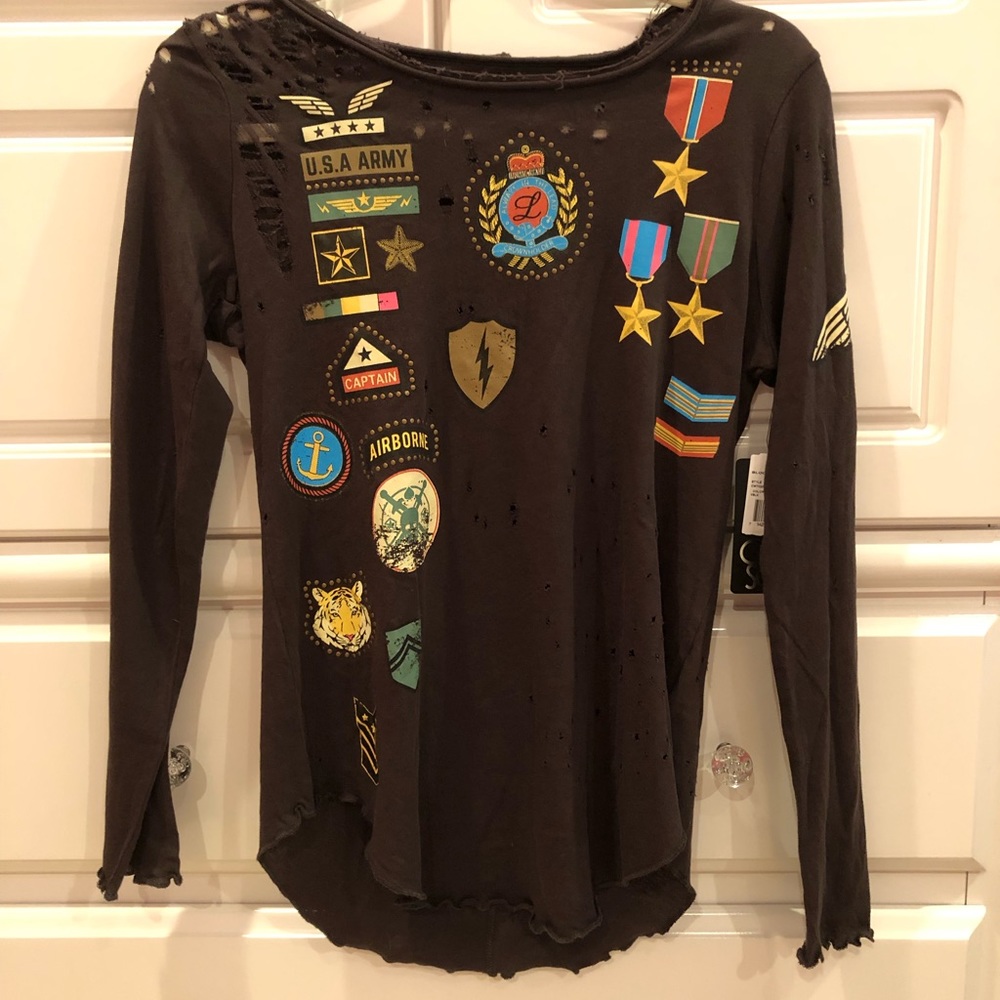 Chaser Long Sleeve Tee with Patches